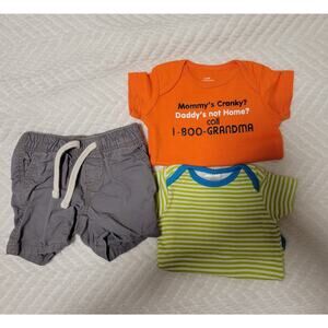 Baby Boy Summer Clothing Bundle Size 0-3 Months